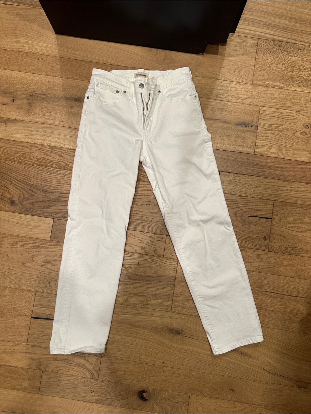 Madewell Women's White Straight-Leg Jeans